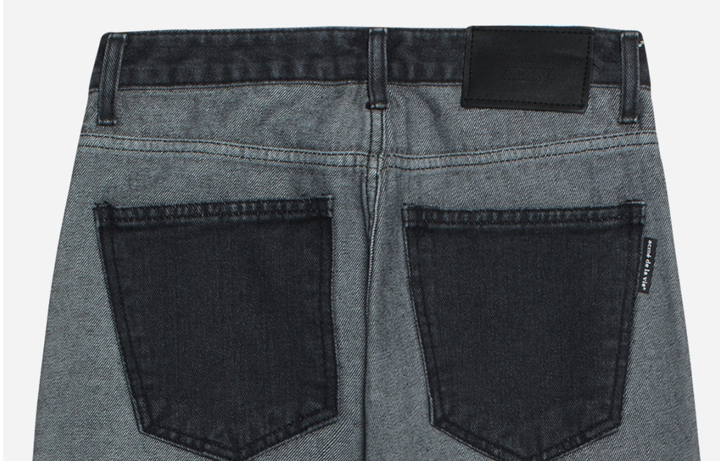 アクメドラビ(acme' de la vie) ADLV REVERSED DENIM PANTS FOR WOMEN BLACK