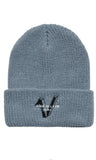 アクメドラビ(acme' de la vie) ADLV V SYMBOL LOGO BEANIE INDIGO BLUE