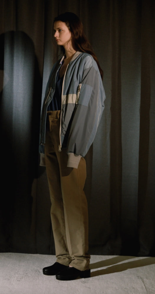 ORDINARY PEOPLE(オーディナリーピープル)  ORDINARY REVERSIBLE COLOR BLOCK GREY MA1