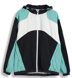 ORDINARY PEOPLE(オーディナリーピープル)  COLOR BLOCK HOODED MINT WIND BREAKER