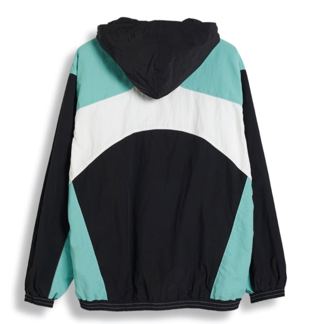 ORDINARY PEOPLE(オーディナリーピープル)  COLOR BLOCK HOODED MINT WIND BREAKER