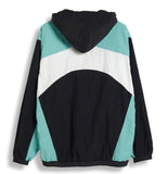 ORDINARY PEOPLE(オーディナリーピープル)  COLOR BLOCK HOODED MINT WIND BREAKER
