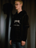 ORDINARY PEOPLE(オーディナリーピープル)   DOUBLE LAYERED BLACK HOODIE