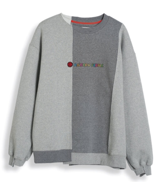 ORDINARY PEOPLE(オーディナリーピープル) SMILE PATCH LOGO GREY SWEATSHIRTS
