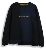 ORDINARY PEOPLE(オーディナリーピープル) SMILE PATCH LOGO NAVY SWEATSHIRTS