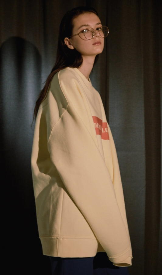 ORDINARY PEOPLE(オーディナリーピープル) DOUBLE NECK POINT CREAM SWEATSHIRTS