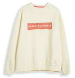 ORDINARY PEOPLE(オーディナリーピープル) DOUBLE NECK POINT CREAM SWEATSHIRTS