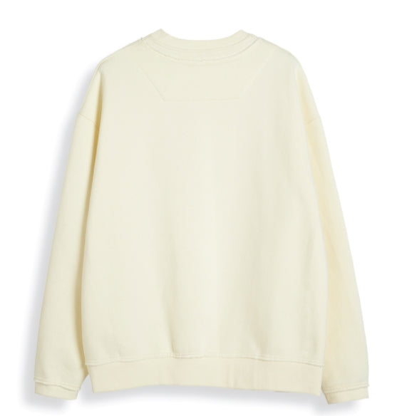 ORDINARY PEOPLE(オーディナリーピープル) DOUBLE NECK POINT CREAM SWEATSHIRTS