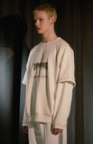 ORDINARY PEOPLE(オーディナリーピープル) DOUBLE LAYERED WHITE SWEATSHIRTS
