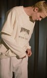 ORDINARY PEOPLE(オーディナリーピープル) DOUBLE LAYERED WHITE SWEATSHIRTS