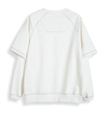 ORDINARY PEOPLE(オーディナリーピープル) DOUBLE LAYERED WHITE SWEATSHIRTS