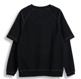 ORDINARY PEOPLE(オーディナリーピープル) DOUBLE LAYERED BLACK SWEATSHIRTS