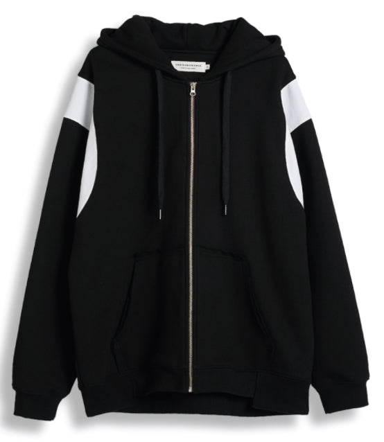 ORDINARY PEOPLE(オーディナリーピープル) WHITE WING POINT BLACK ZIP-UP
