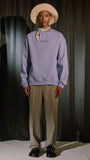 ORDINARY PEOPLE(オーディナリーピープル) CUTTING DETAIL PURPLE SWEATSHIRTS