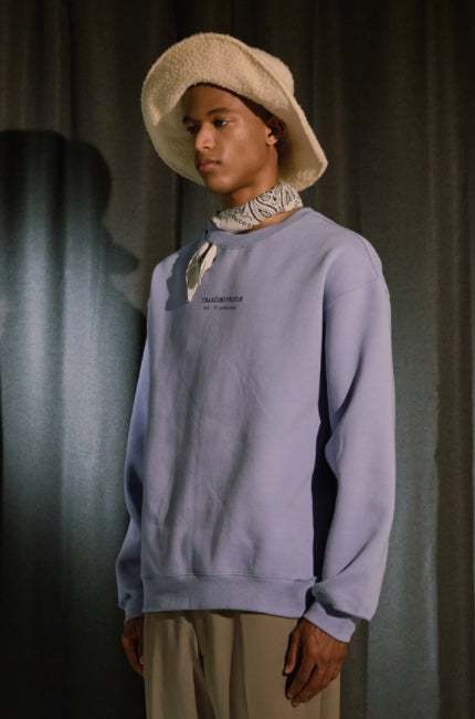 ORDINARY PEOPLE(オーディナリーピープル) CUTTING DETAIL PURPLE SWEATSHIRTS