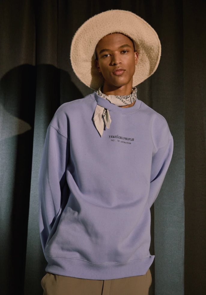 ORDINARY PEOPLE(オーディナリーピープル) CUTTING DETAIL PURPLE SWEATSHIRTS
