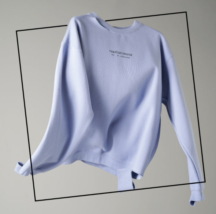 ORDINARY PEOPLE(オーディナリーピープル) CUTTING DETAIL PURPLE SWEATSHIRTS