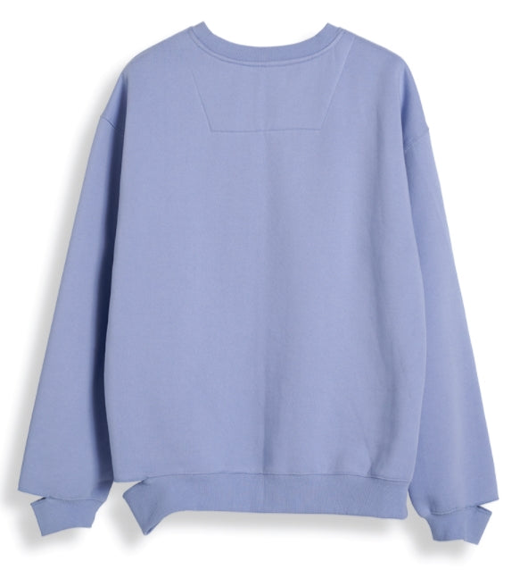 ORDINARY PEOPLE(オーディナリーピープル) CUTTING DETAIL PURPLE SWEATSHIRTS