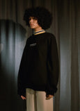 ORDINARY PEOPLE(オーディナリーピープル) CUTTING DETAIL BLACK SWEATSHIRTS