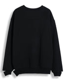 ORDINARY PEOPLE(オーディナリーピープル) CUTTING DETAIL BLACK SWEATSHIRTS