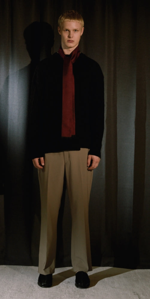 ORDINARY PEOPLE(オーディナリーピープル) COLOR-TEXURE MIXED NAVY&BLACK SWEATER