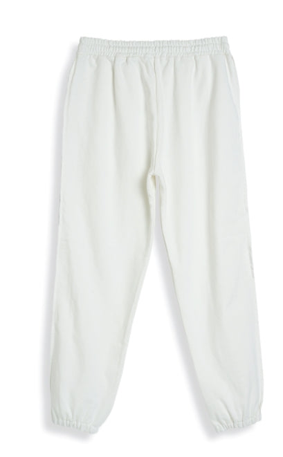 ORDINARY PEOPLE(オーディナリーピープル) DESTROYED SIDE BAND POINT WHITE SWEATPANTS