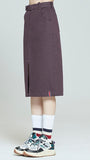 ロマンティッククラウン(ROMANTIC CROWN)   FRONT PLACKET SKIRT_PURPLE