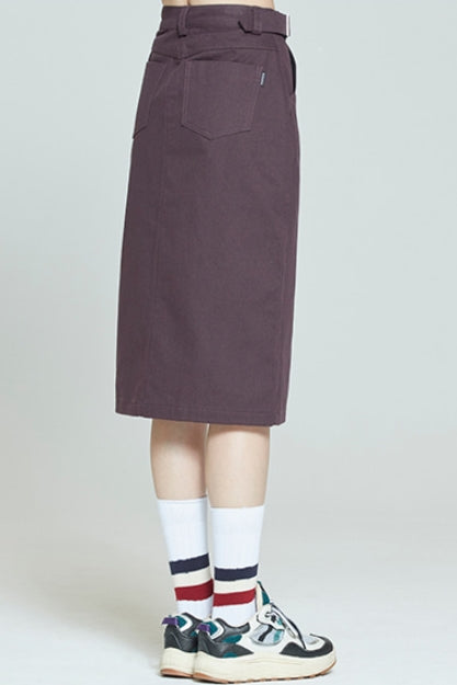ロマンティッククラウン(ROMANTIC CROWN)   FRONT PLACKET SKIRT_PURPLE