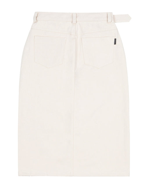 ロマンティッククラウン(ROMANTIC CROWN)    FRONT PLACKET SKIRT_OATMEAL