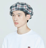 ロマンティッククラウン(ROMANTIC CROWN)  CLASSIC CHECK NEWS BOY CAP_OATMEAL
