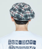 ロマンティッククラウン(ROMANTIC CROWN)  CLASSIC CHECK NEWS BOY CAP_OATMEAL
