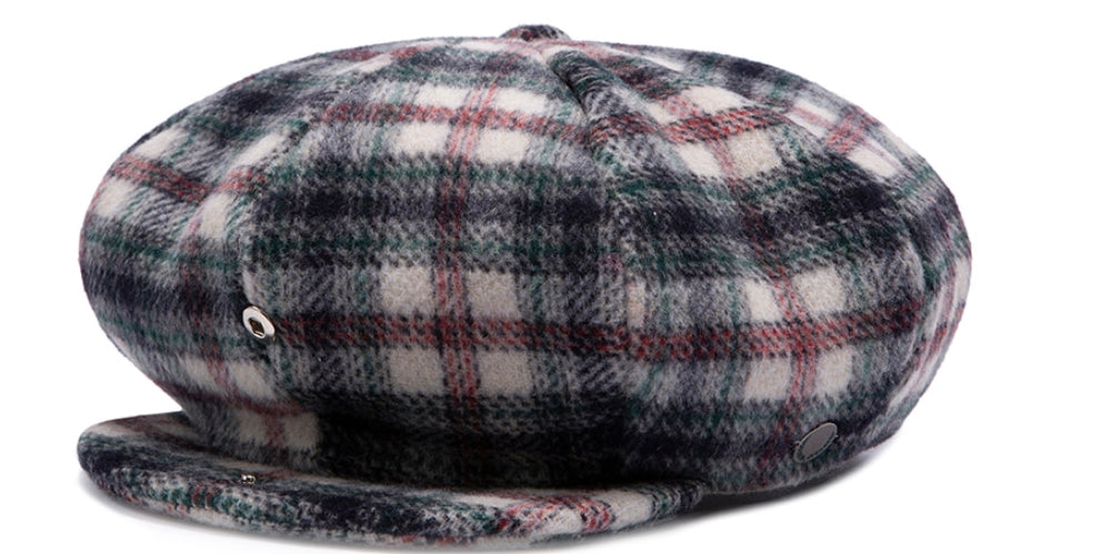 ロマンティッククラウン(ROMANTIC CROWN)  CLASSIC CHECK NEWS BOY CAP_OATMEAL
