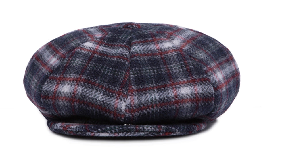 ロマンティッククラウン(ROMANTIC CROWN)  CLASSIC CHECK NEWS BOY CAP_NAVY