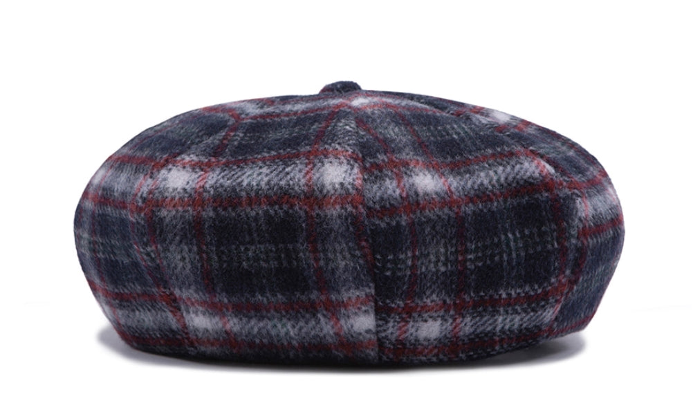 ロマンティッククラウン(ROMANTIC CROWN)  CLASSIC CHECK NEWS BOY CAP_NAVY