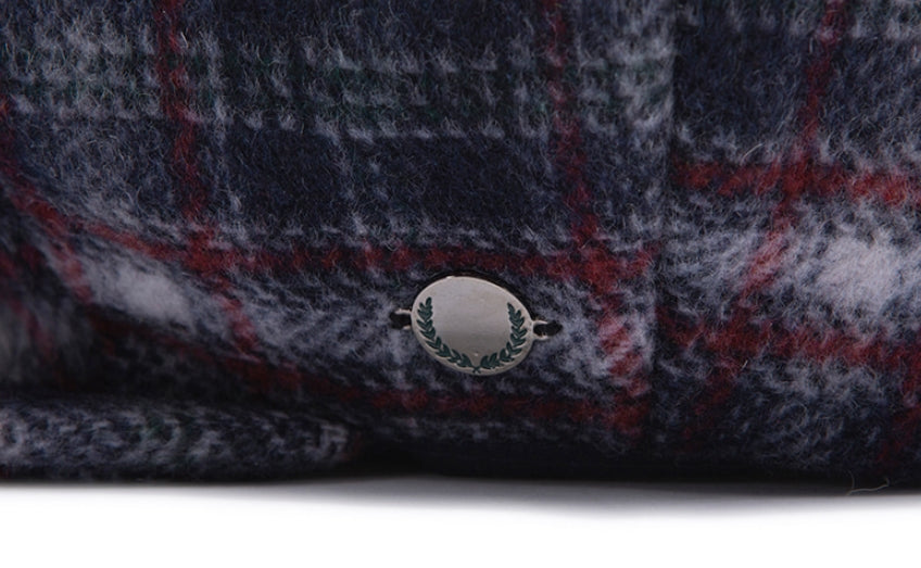 ロマンティッククラウン(ROMANTIC CROWN)  CLASSIC CHECK NEWS BOY CAP_NAVY