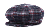 ロマンティッククラウン(ROMANTIC CROWN)  CLASSIC CHECK NEWS BOY CAP_NAVY