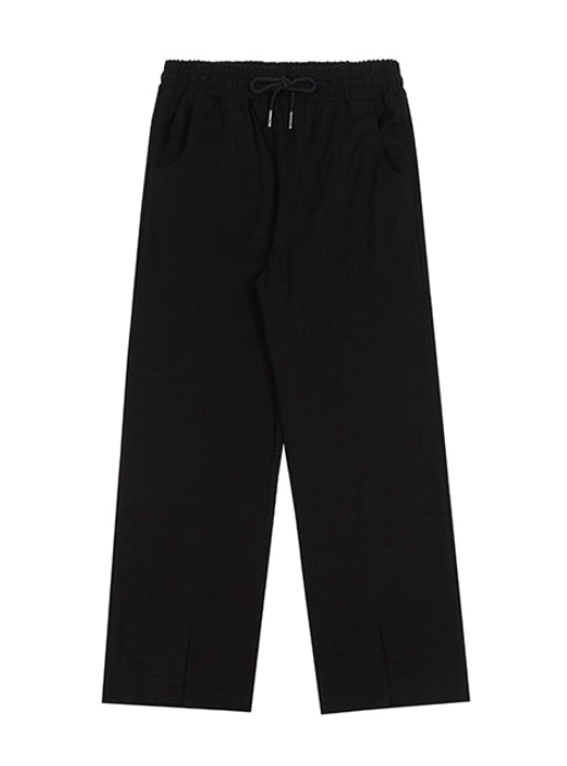 ロマンティッククラウン(ROMANTIC CROWN) PLACKET EASY SLACKS_BLACK
