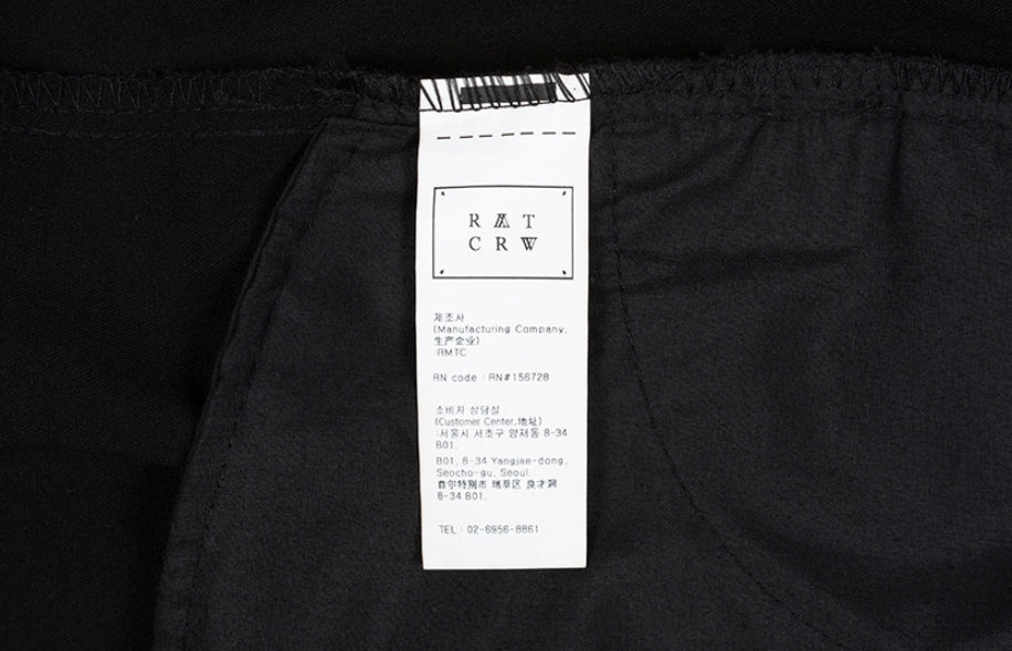 ロマンティッククラウン(ROMANTIC CROWN) PLACKET EASY SLACKS_BLACK