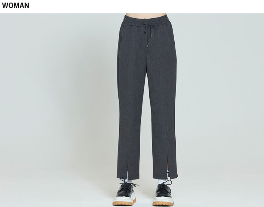 ロマンティッククラウン(ROMANTIC CROWN) PLACKET EASY SLACKS_CHARCOAL