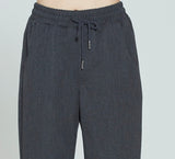 ロマンティッククラウン(ROMANTIC CROWN) PLACKET EASY SLACKS_CHARCOAL