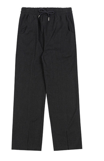 ロマンティッククラウン(ROMANTIC CROWN) PLACKET EASY SLACKS_CHARCOAL