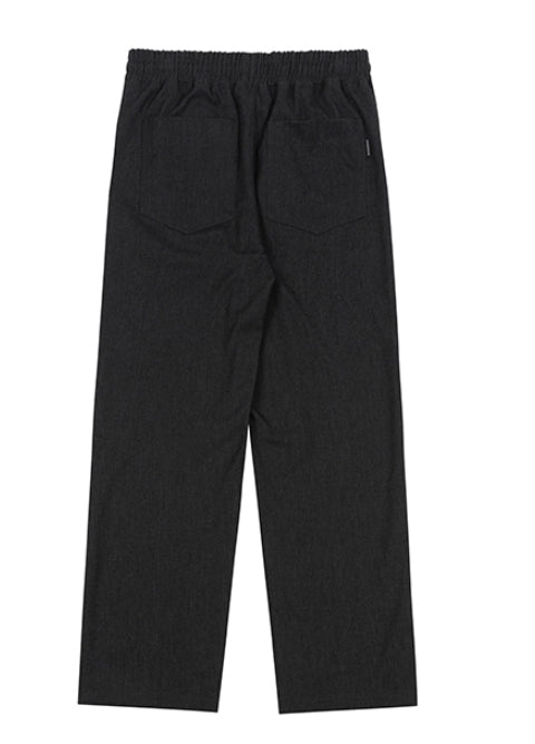 ロマンティッククラウン(ROMANTIC CROWN) PLACKET EASY SLACKS_CHARCOAL