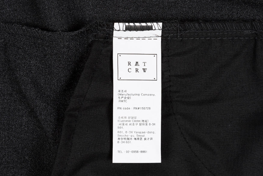 ロマンティッククラウン(ROMANTIC CROWN) PLACKET EASY SLACKS_CHARCOAL