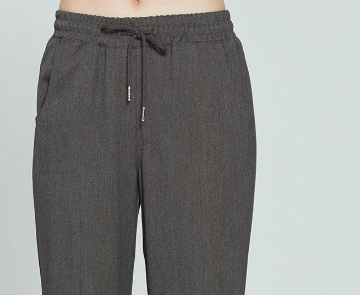 ロマンティッククラウン(ROMANTIC CROWN)   PLACKET EASY SLACKS_BROWN
