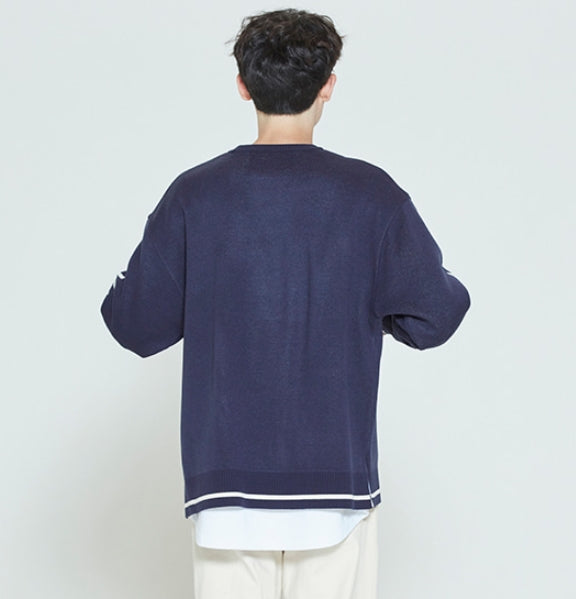 ロマンティッククラウン(ROMANTIC CROWN) SUNDAY NEWS BOY KNITWEAR_NAVY