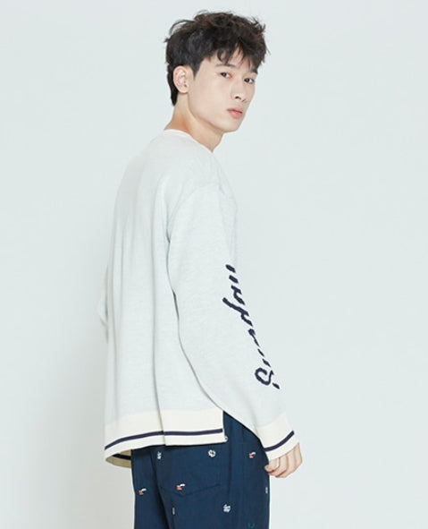 ロマンティッククラウン(ROMANTIC CROWN) SUNDAY NEWS BOY KNITWEAR_OATMEAL