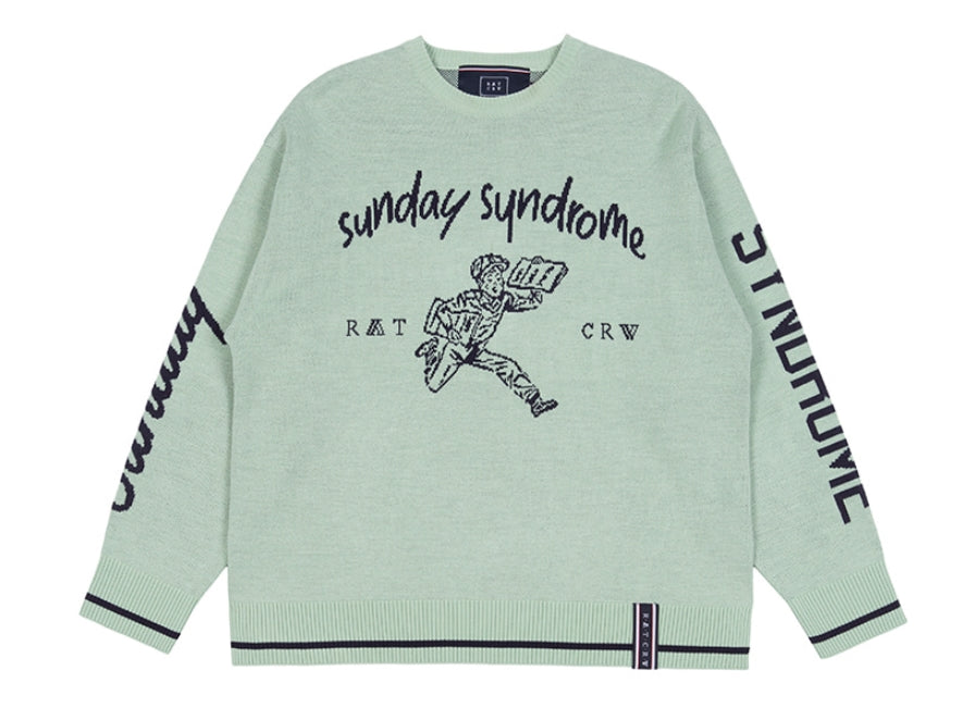 ロマンティッククラウン(ROMANTIC CROWN) SUNDAY NEWS BOY KNITWEAR_LIGHT GREEN