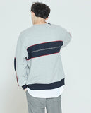 ロマンティッククラウン(ROMANTIC CROWN) PADDLING LOGO PIPING SWEATSHIRT_GREY