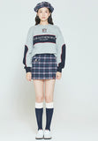 ロマンティッククラウン(ROMANTIC CROWN) PADDLING LOGO PIPING SWEATSHIRT_GREY