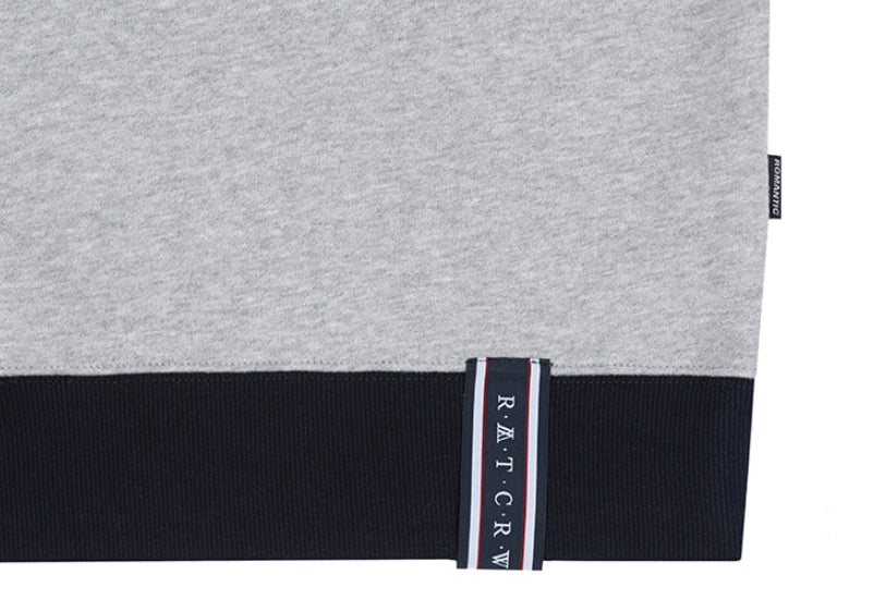 ロマンティッククラウン(ROMANTIC CROWN) PADDLING LOGO PIPING SWEATSHIRT_GREY